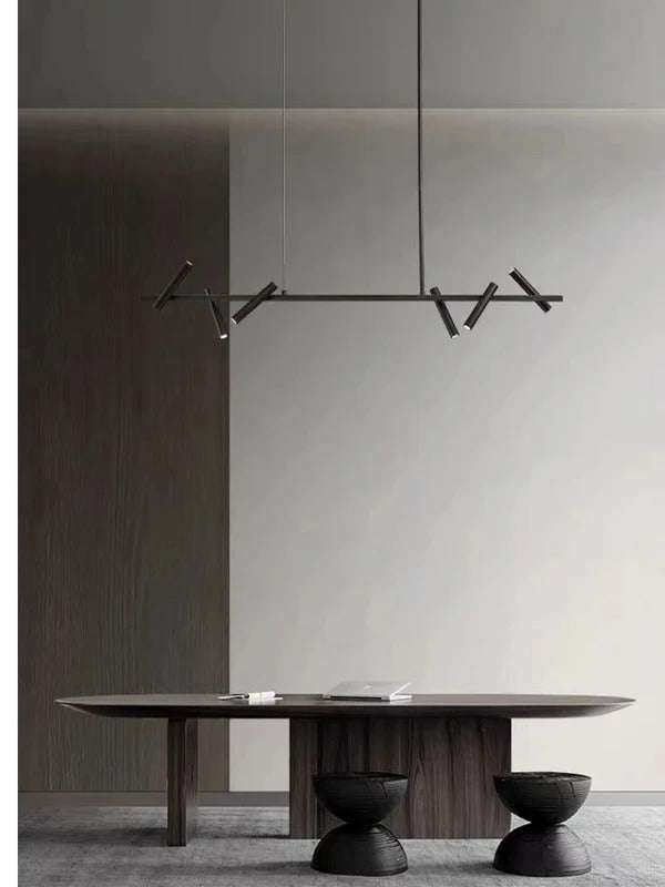 Nordic ring Chandelier balck Metal adjustable spot lamp living room Dining Room Kitchen Indoor Lighting led round Pendant light