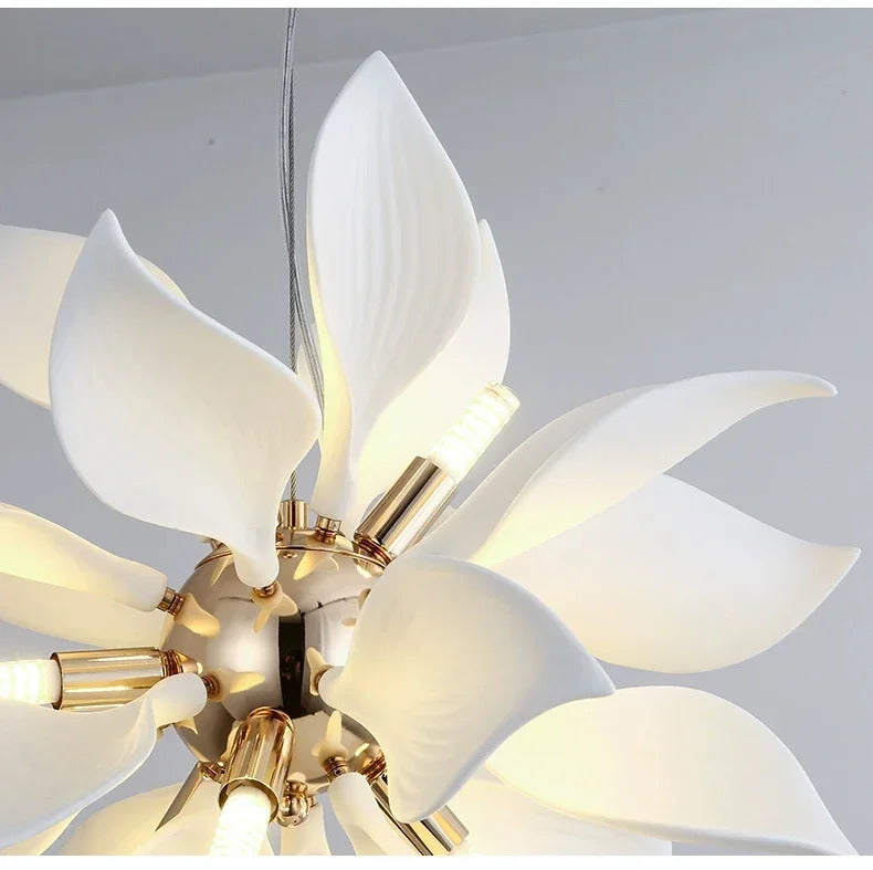 Nordic Petal chandelier Luxury Ceramic Pendant Lamp