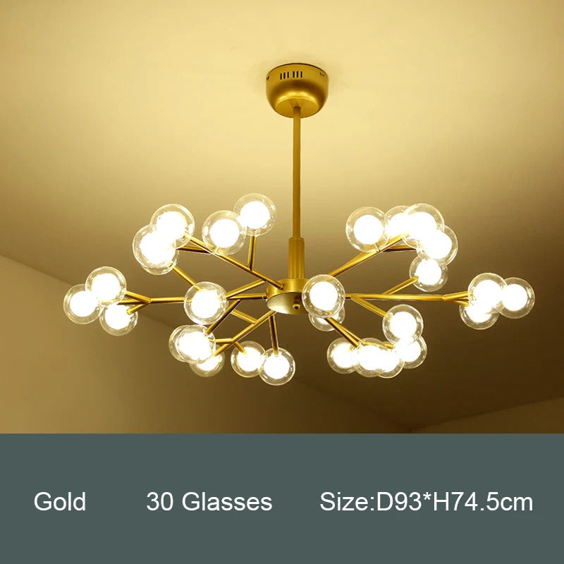 Nordic molecular chandelier G4 bulb ball chandelier