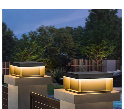 Modern Simple Solar Pillar Light High Quality Outdoor Waterproof Gate Pillar Yard Wall Light
