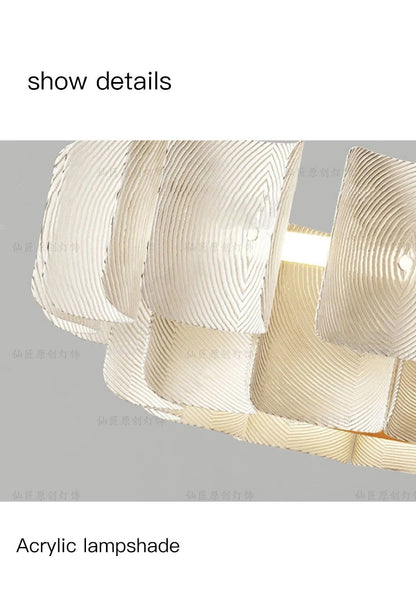 Creative Living Room Large Chandelier Minimalist Wabi Sabi LED Chandelier