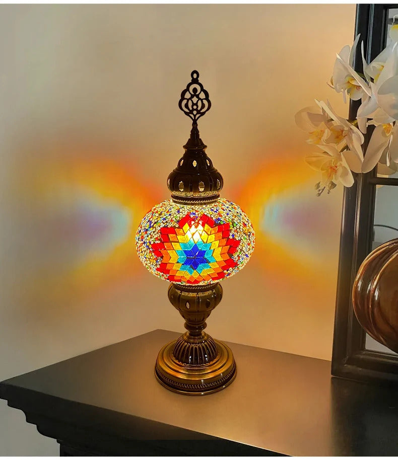 Turkish Mosaic Table Lamp Hand Crafted Decorative Lighting