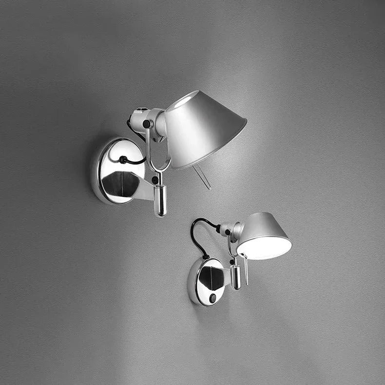 Italian swing arm wall lamp LED Silver Black wall lamp Rotatable Adjustable Reading Lights Decor wall mounted bedside lights