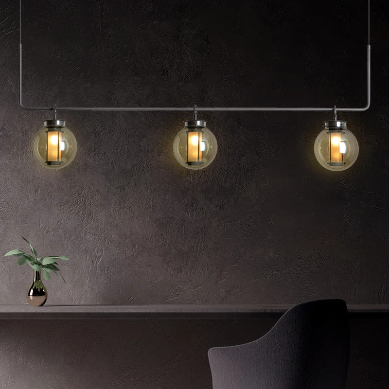 Bai Chandelier Postmodern crossbar design glass ball light