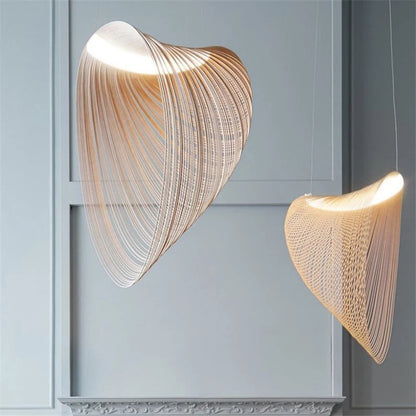 Nordic Modern Wooden Chandelier Minimalist Design Personality Pendant Lights Living Dining Room Coffee Shop Bedroom Decor Lamp