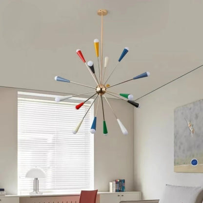 Medieval and Postmodern Memphis Restaurant Chandelier Creative Macaron Bedroom Lighting