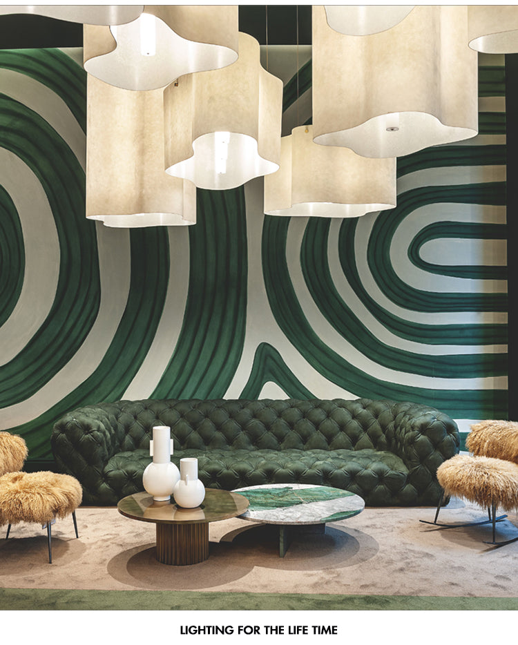 Nuvola Cloud Pendant Lamp Creative LED Fabric Hanging Chandelier