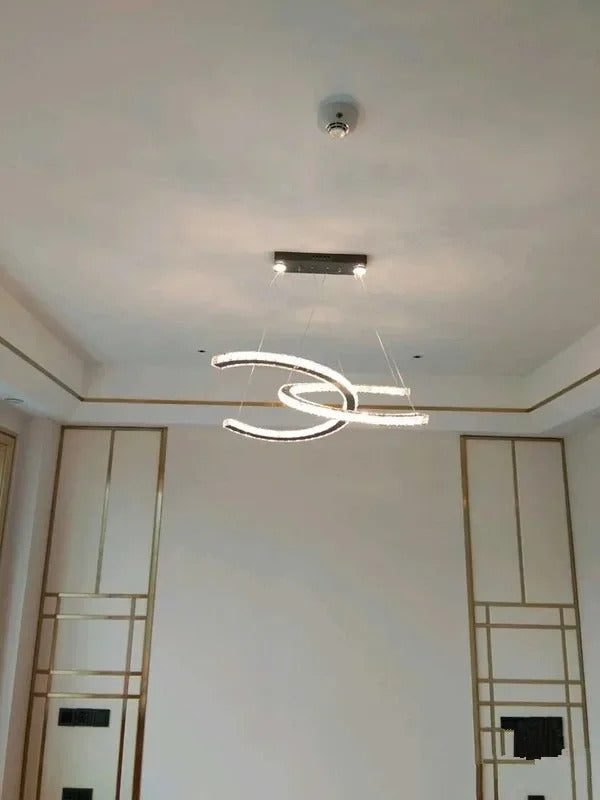 Modern Crystal Chandelier Simple Dining Room Chandelier Home Decoration hanging light fixtures