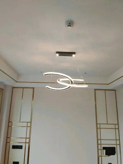 Modern Crystal Chandelier Simple Dining Room Chandelier Home Decoration hanging light fixtures