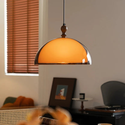 Vintage Brown Pendant Lamp Bauhaus Orange Pendant Light Retro Dining Table Hanging Lamp