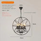 Retro Wrought Iron Chandelier Rustic Orb Chandelier