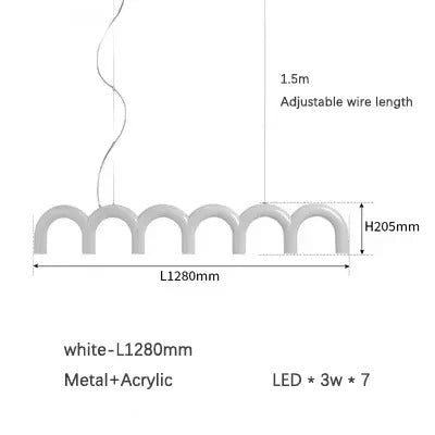 Oblure Arch Chandelier Post Modern Design Pendant Light for Coffee living Room Kitchen U shaped Lamp Blue Metal macaron lamp