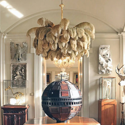 Ostrich Feather Chandelier Decor hall light