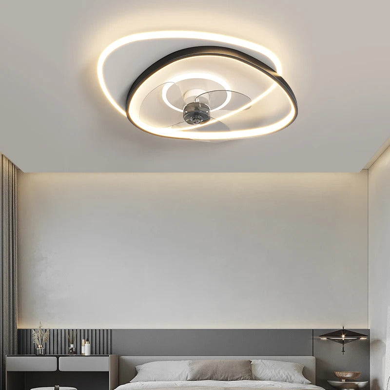Electric Fan Light Modern LED Ceiling Lamp Living Room Light