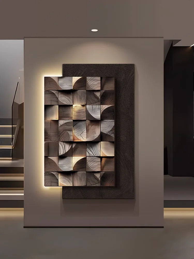 Italy Designer Geometric Wall Lamp Square Mounted Background Hallway Sconce lighting