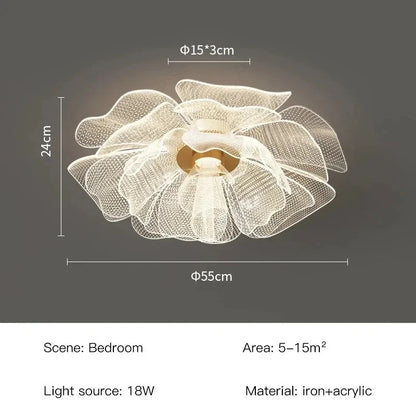 Flower Ceiling Light Bedroom Entrance Hallway Dining Room Lighting Fixture