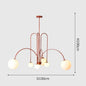 Modern Design Geometric Restaurant chandeliers Glass Ball Nordic Creative Living Room Home Decoration Arched Lighting Fixtures