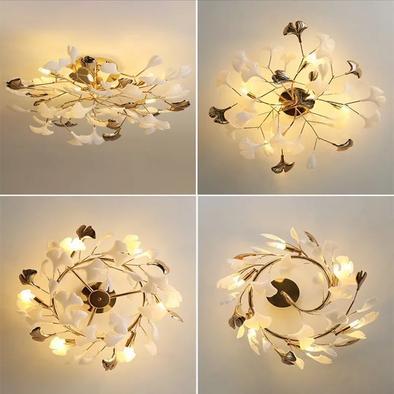 White Gold Ceiling Light