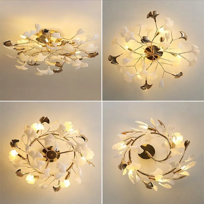 White Gold Ceiling Light