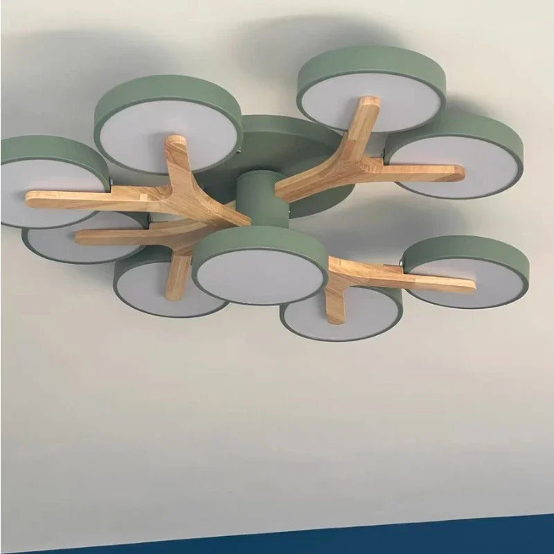 Modern Ceiling Lamp Bedroom Minimalist Wood Home Decor Lighting Fixtures