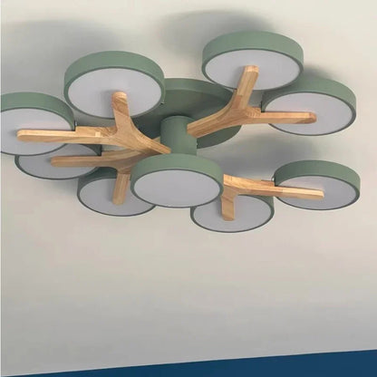 Modern Ceiling Lamp Bedroom Minimalist Wood Home Decor Lighting Fixtures