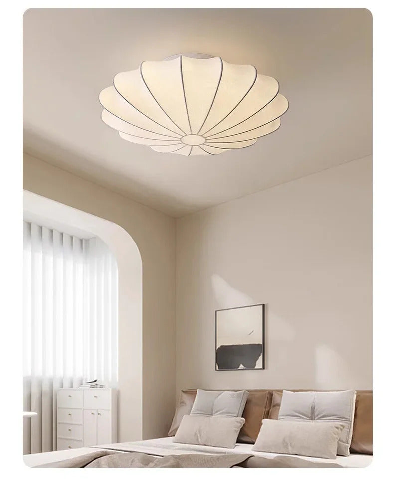 Wabi Sabi Silk Ceiling Lamps Living Room Bar Home Decor Lighting