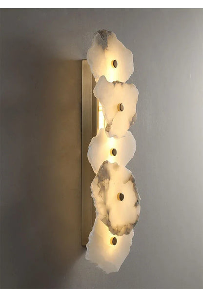 Natural Marble Luxury Wall Lamp Nordic Irregular stone Sconce light
