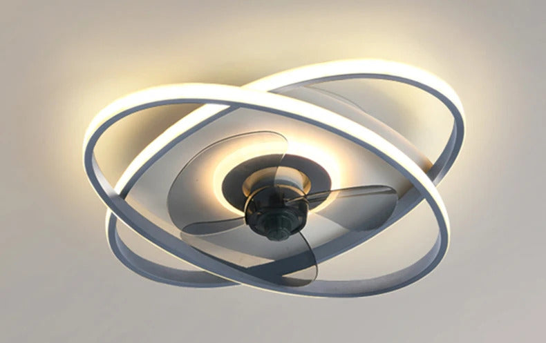 Modern bedroom decor led ceiling fan light lamp dining room remote control lamps