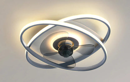 Modern bedroom decor led ceiling fan light lamp dining room remote control lamps