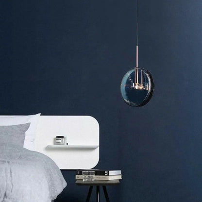 Modern blue pendant light Simple Nordic glass pendant light