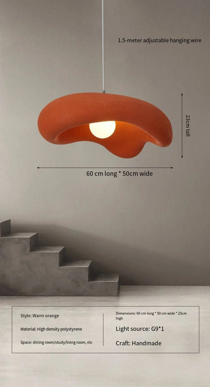 Nordic cream style restaurant chandelier simple bedroom living room dining table lamp wabi-sabi style Hanging lamp fixtures