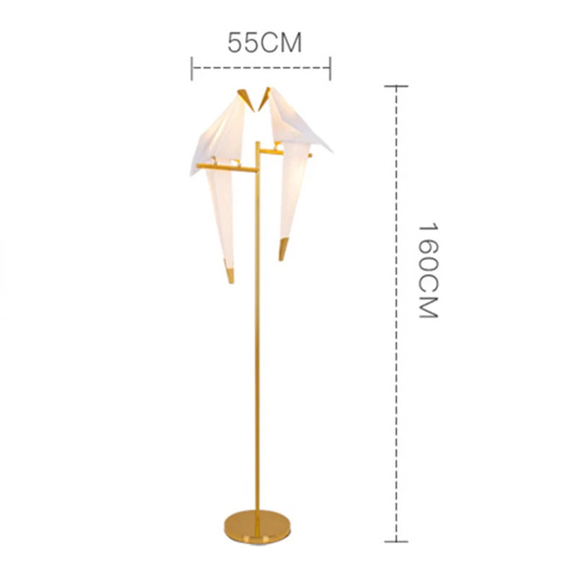 Perch Light table Lamp Led Designer Gold Origami Bird Standing Lamps For Living Room Creative Art Deco Safaside Corner Lamp