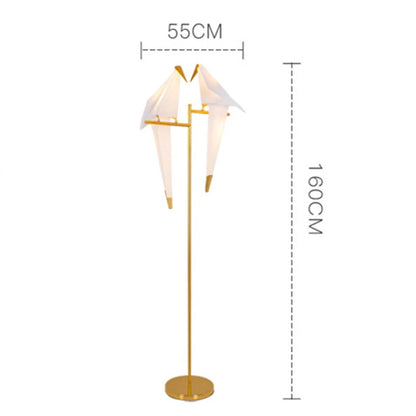 Perch Light table Lamp Led Designer Gold Origami Bird Standing Lamps For Living Room Creative Art Deco Safaside Corner Lamp