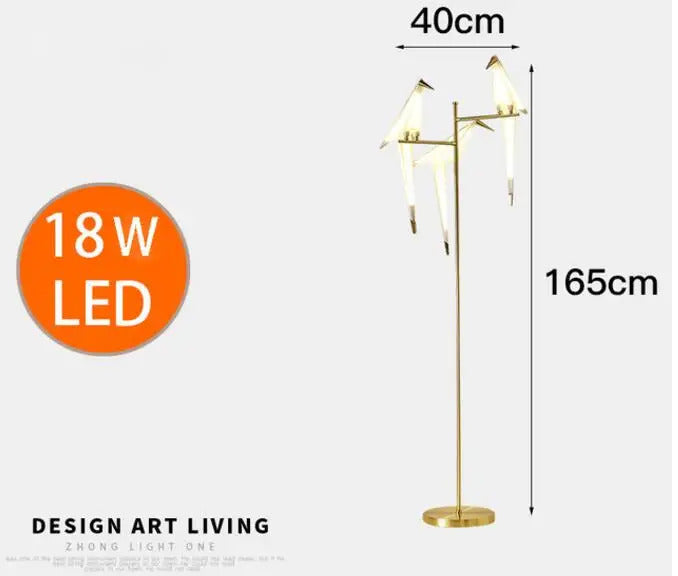 Perch Paper Chandelier LED Bird Designer Chandelier Lamp