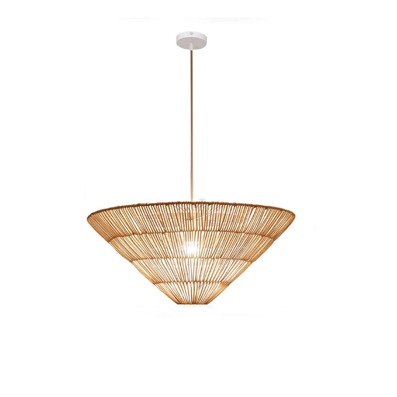 Nordic Umbrella Rattan Pendant Light Wabi sabi pendant lamp