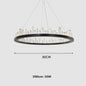 Modern Luxury Crystal Ring chandeliers Round black golden pendant lamp LED hanging light