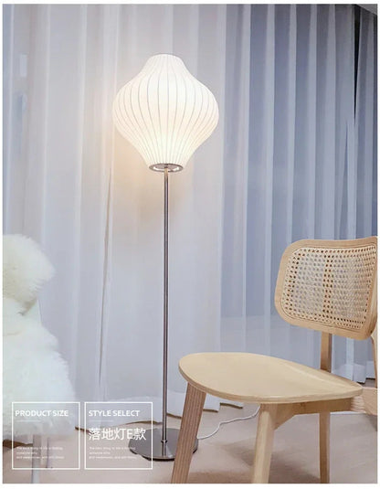 Nelson bubble table lamp wabi sabi white Silk floor light Danish designer Living Room Sofa Side Bedroom Bedside Led Standing Lam