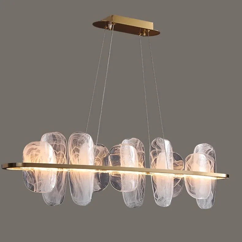 Modern Luxury crystals Ring Chandelier Italian designer glass golden pendant light