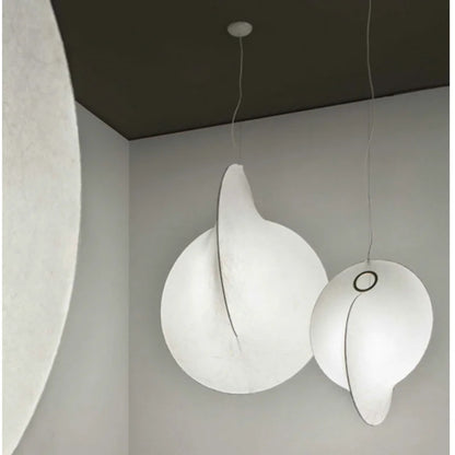 Overlap Suspension Lamp Nordic lamp minimalist creative silk white pendant light