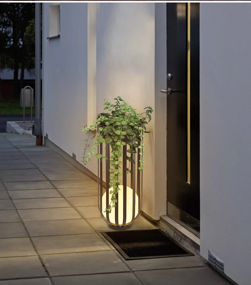 Outdoor Waterproof Lawn Lamps Solar Courtyard Balcony Garden Plant Flowerpot LED lamp