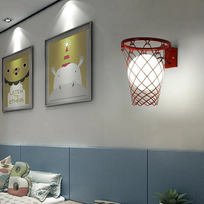 Basketball Wall Light Children boys Bedroom Wall Lamp Kids study Loft Sconce Light