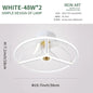 Modern simple LED Ceiling Fan Lamp with remote control Dining Room Bedroom Indoor lighting