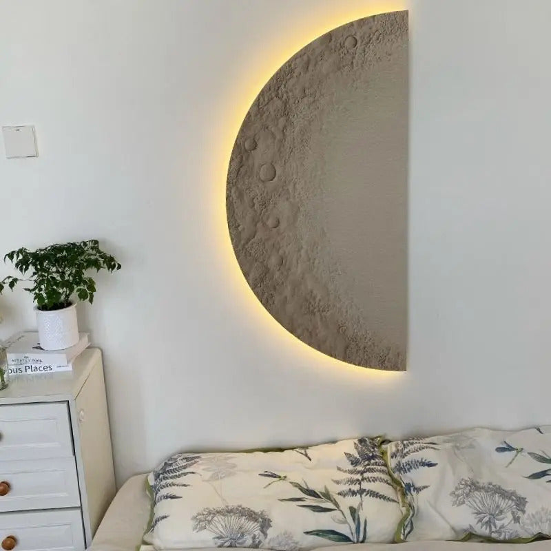 Moon Wall Painting Lamp Creative Minimalist Background wall sconce Wall picture light