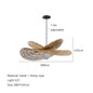 Wabi Sabi Rattan Chandelier Retro LED Weaving Pendant Lamp