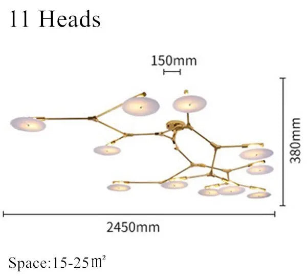 Modern tree branch chandelier luxury decoration Nordic replica lamp