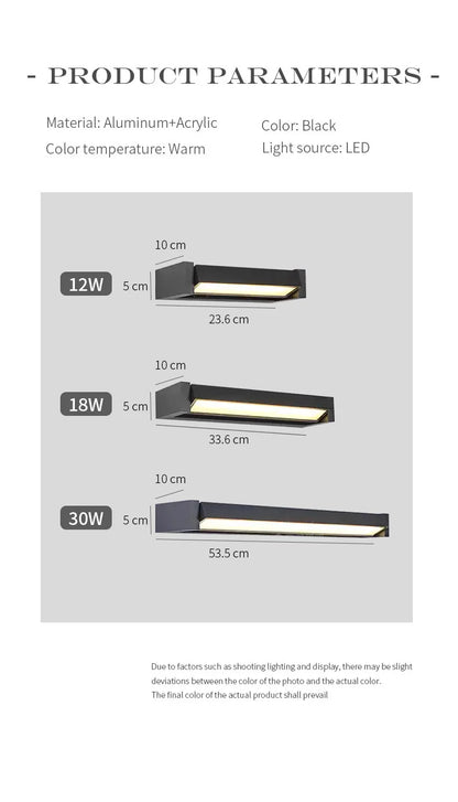 Modern waterproof Outdoor wall lamp Rotatable Courtyard landscape Corridor light