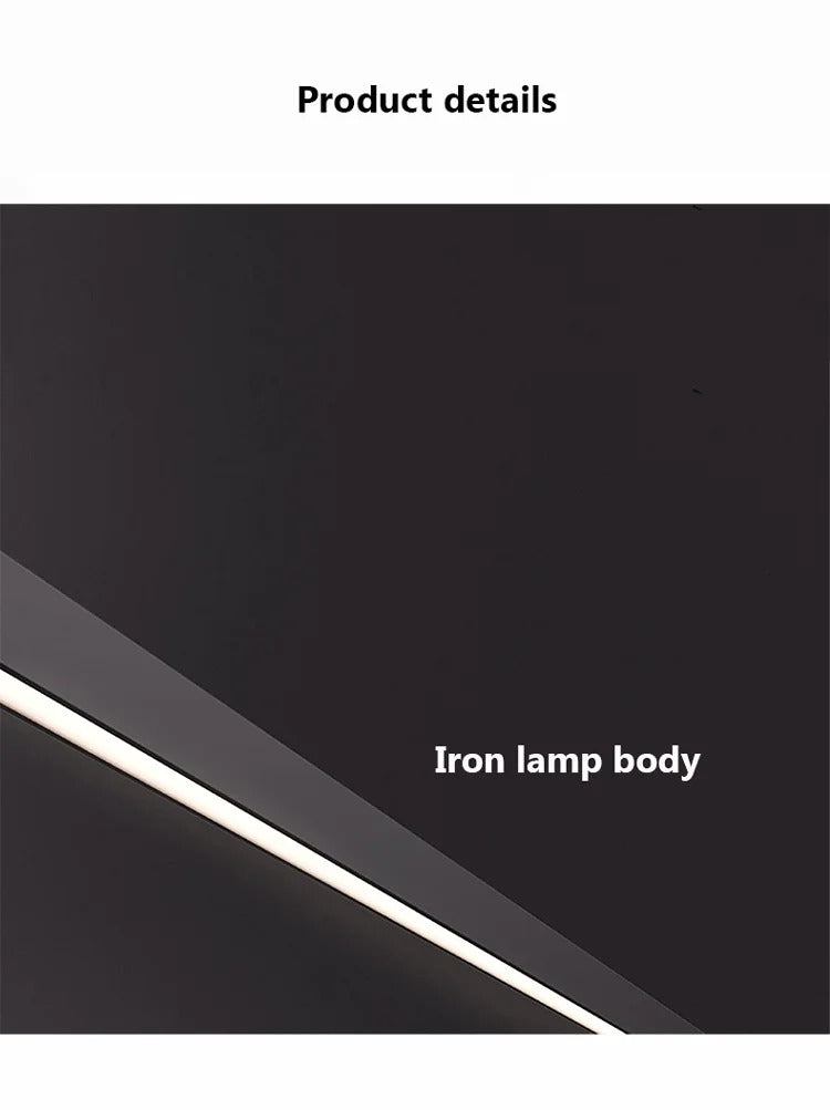 Modern Black Long Strip Wall Lamp Outdoor waterproof Corridor staircase wall light