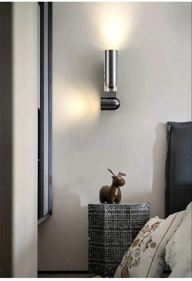Bauhaus Italian wall lamp Modern minimalist Adjustable angle bedside night light