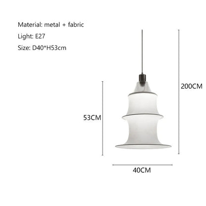 Nordic Minimalist Fabric Wabi Sabi Led Pendant Lights Bedroom Corner Bedside Lamp
