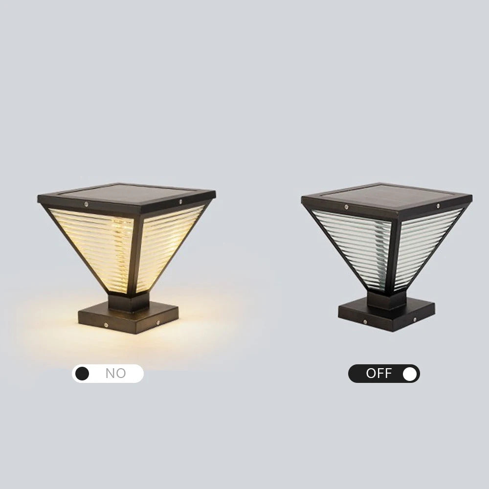 Outdoor Solar Tapered Pillar Lights Light Control Garden Light Sensor Outdoor Waterproof lamp